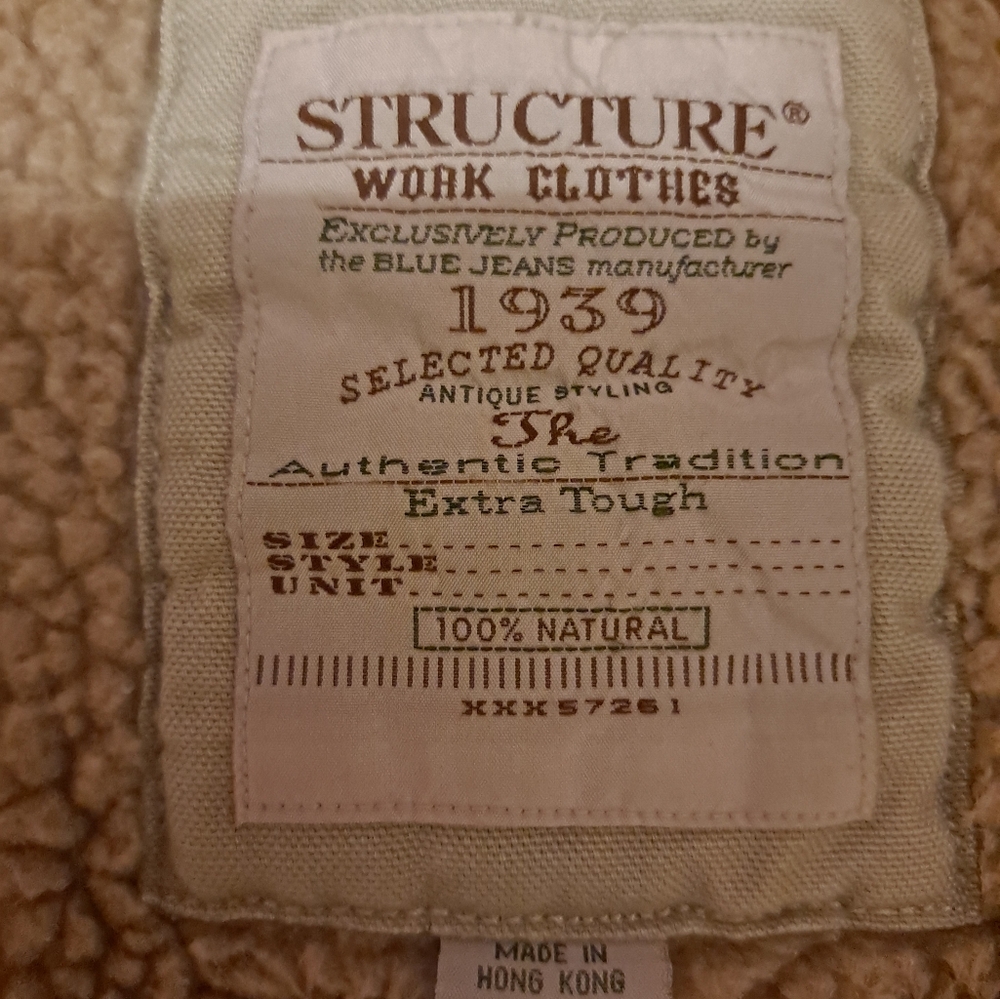 Structure Work Clothes Vintage Mens Barn Chore Coat SZ LG - Picture 5 of 8